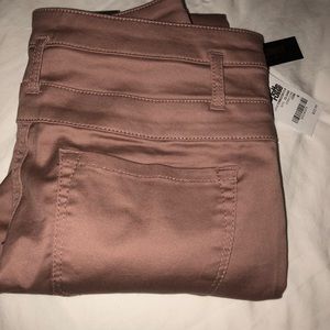 Charlotte Russe hi-waist skinny metallic jeans